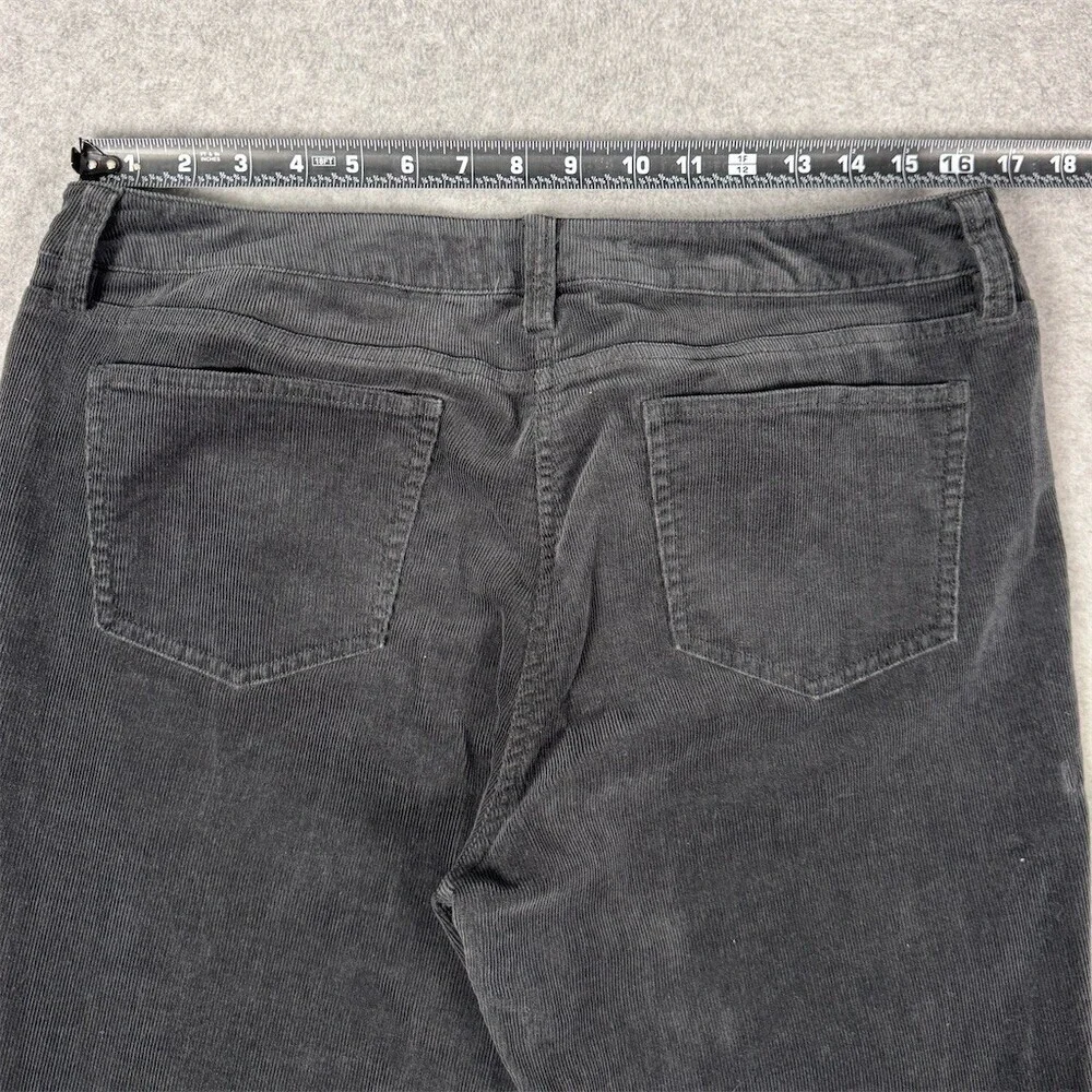 Eileen Fisher Pants Womens Size 10 Charcoal Gray Corduroy Straight Leg